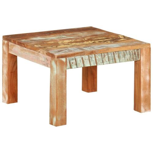 Sofabord 55x55x35 cm massivt genbrugstræ