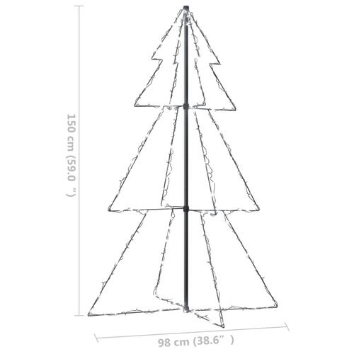 Lysende juletræ 98x150 cm 200 LED'er indendørs/udendørs
