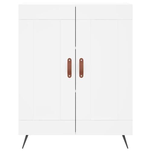 Højskab 69,5x34x180 cm konstrueret træ hvid