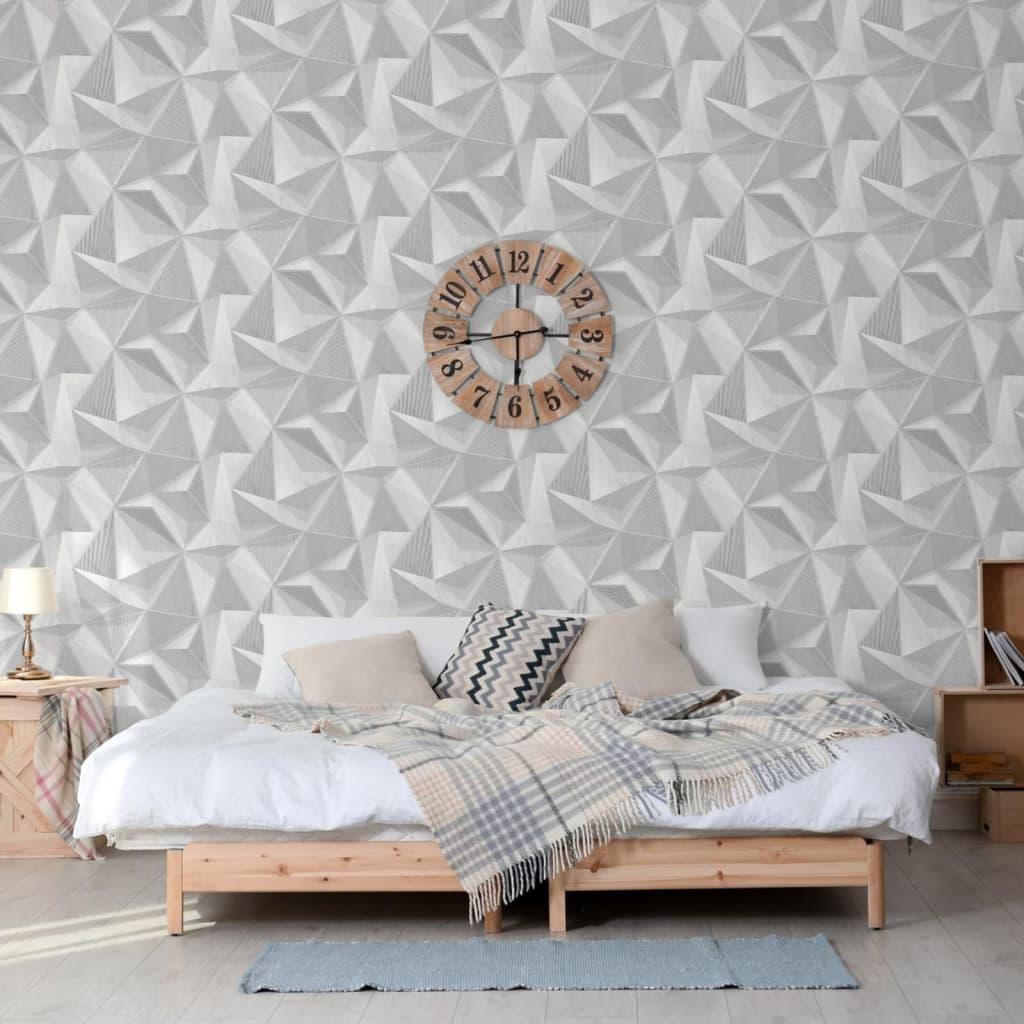 DUTCH WALLCOVERINGS tapet Onyx lysegrå