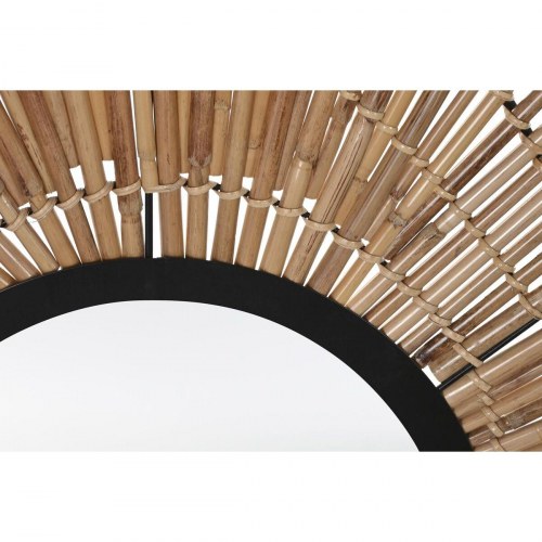 Vægspejl - Sort/Natur Bali, 63 × 1,5 × 92 cm