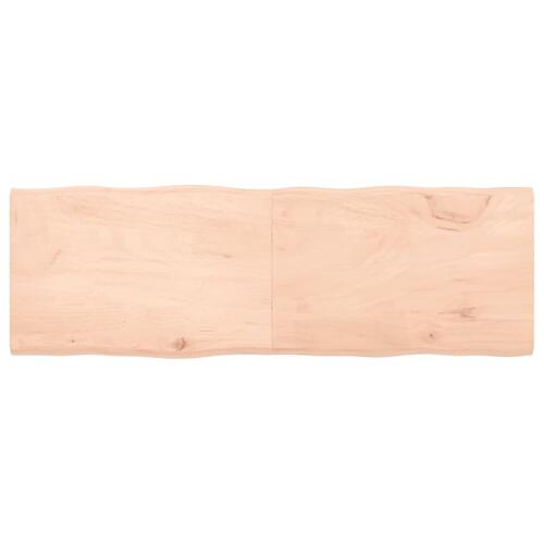 Bordplade 180x60x(2-4)cm naturlig kant ubehandlet massivt træ
