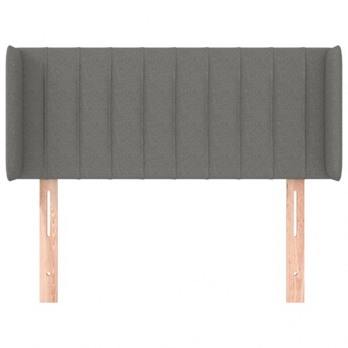 Sengegavl med kanter i stof 103 x 16 x 78/88 cm - mørkegrå