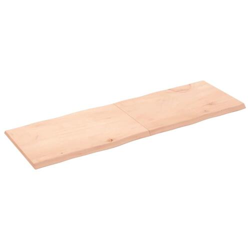 Bordplade 180x60x(2-4)cm naturlig kant ubehandlet massivt træ