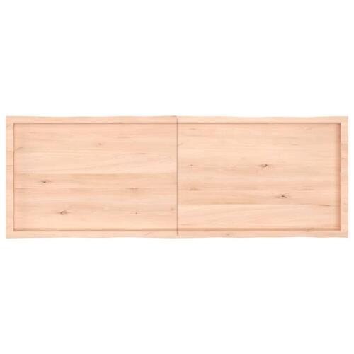 Bordplade 180x60x(2-4)cm naturlig kant ubehandlet massivt træ
