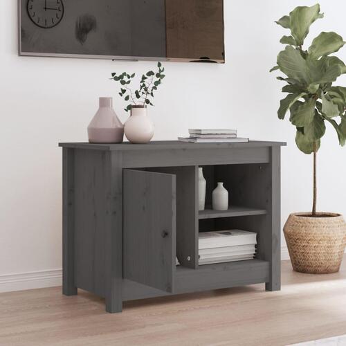 Tv-bord 70x36,5x52 cm massivt fyrretræ grå