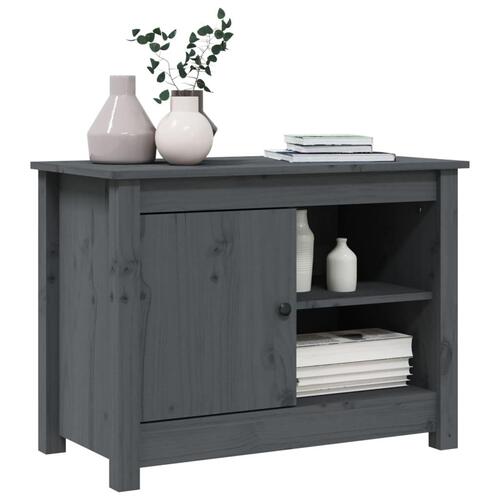 Tv-bord 70x36,5x52 cm massivt fyrretræ grå