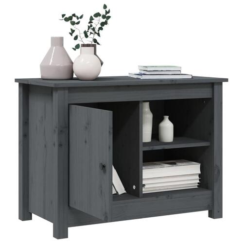 Tv-bord 70x36,5x52 cm massivt fyrretræ grå