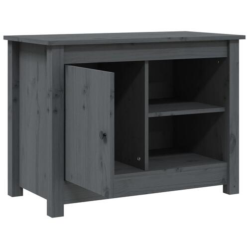 Tv-bord 70x36,5x52 cm massivt fyrretræ grå