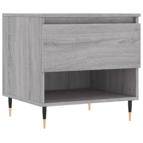 Sofaborde 2 stk. 50x46x50 cm konstrueret træ grå sonoma-eg