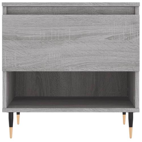 Sofaborde 2 stk. 50x46x50 cm konstrueret træ grå sonoma-eg