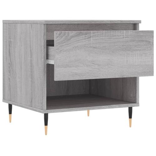 Sofaborde 2 stk. 50x46x50 cm konstrueret træ grå sonoma-eg