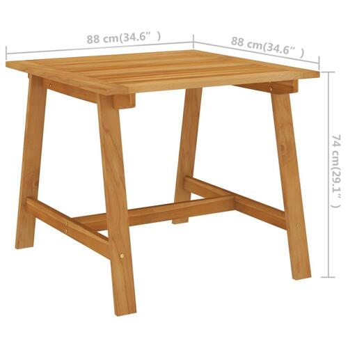 Havebord 88x88x74 cm massivt akacietræ