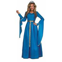 Kostume til voksne Blå Middelalder prinsesse 2 Dele M/L