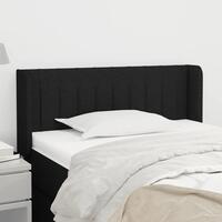Sengegavl med kanter 103x16x78/88 cm stof sort