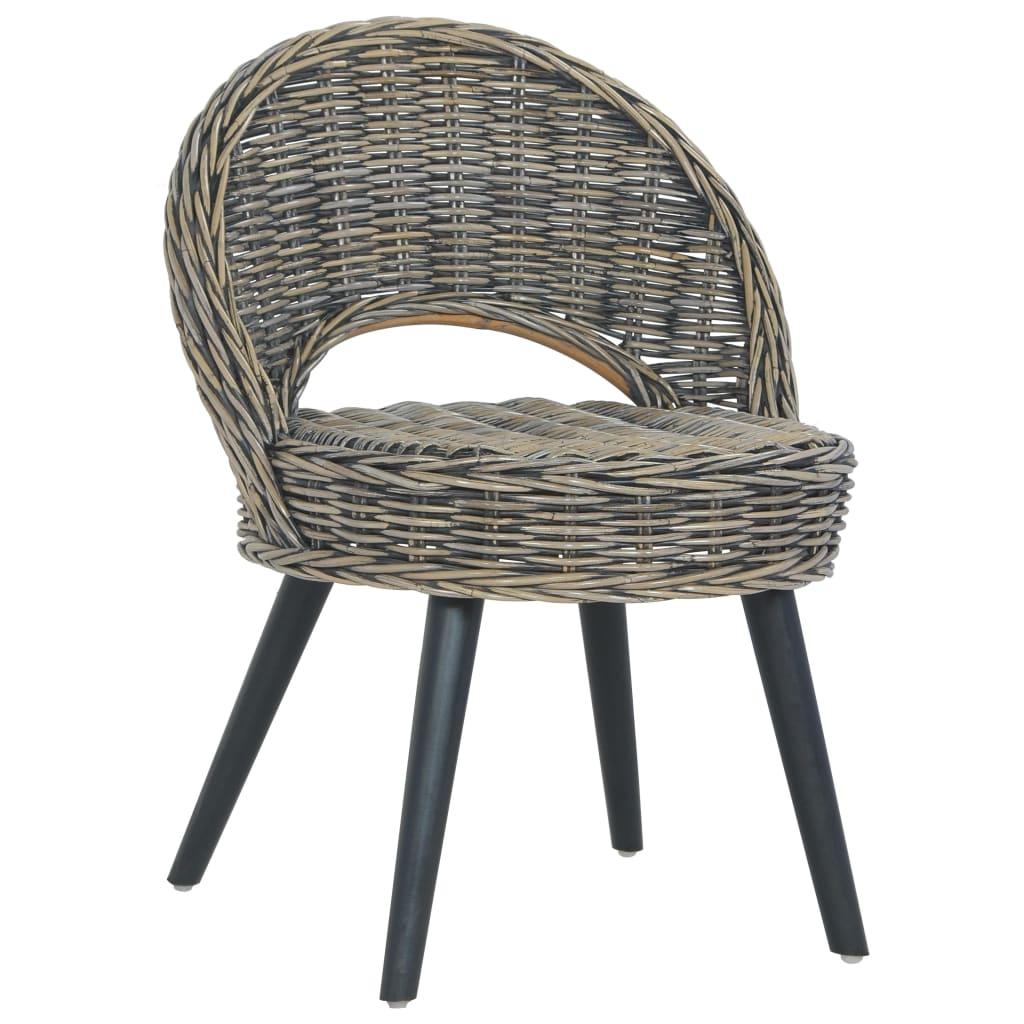 Lænestol kubu-rattan sort