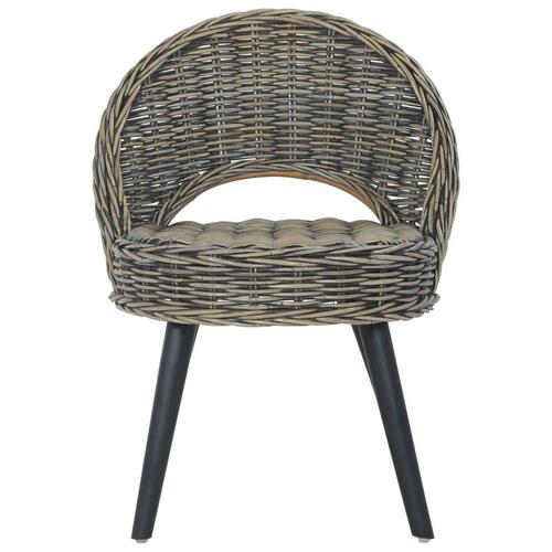 Lænestol kubu-rattan sort
