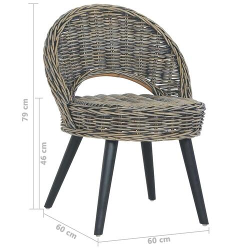 Lænestol kubu-rattan sort