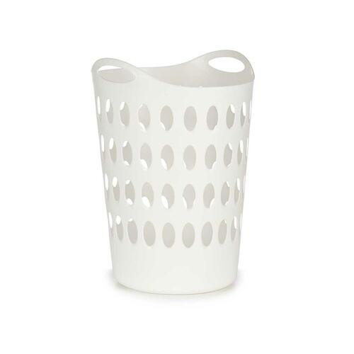 Vasketøjskurv Hvid Plastik 50 L 44 x 56 x 41 cm (12 enheder)