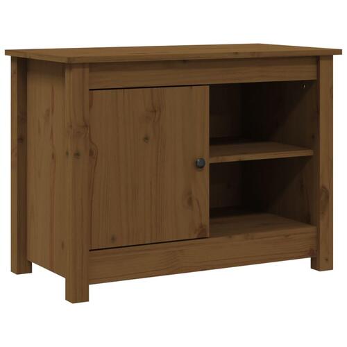 Tv-bord 70x36,5x52 cm massivt fyrretræ gyldenbrun