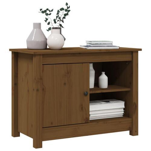 Tv-bord 70x36,5x52 cm massivt fyrretræ gyldenbrun