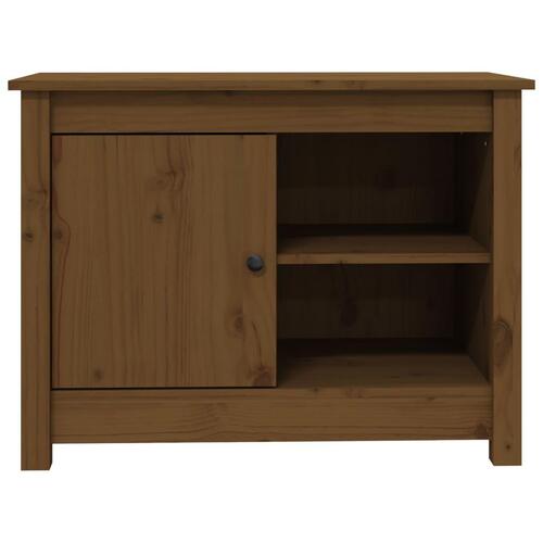 Tv-bord 70x36,5x52 cm massivt fyrretræ gyldenbrun