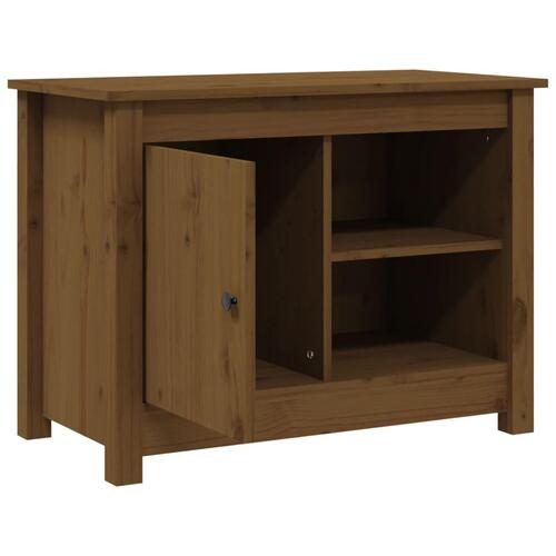 Tv-bord 70x36,5x52 cm massivt fyrretræ gyldenbrun