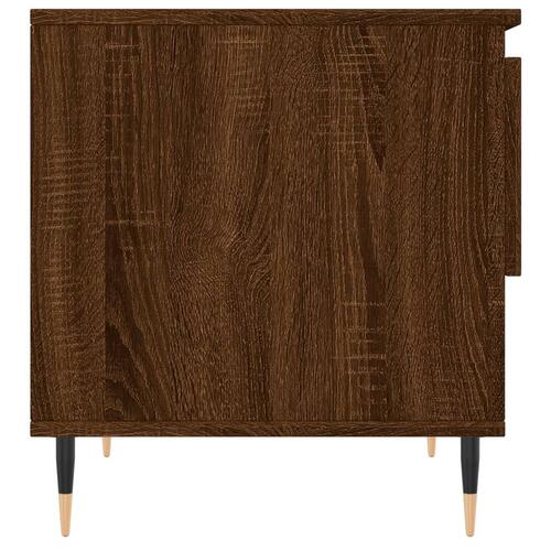 Sofaborde 2 stk. 50x46x50 cm konstrueret træ brun egetræsfarve