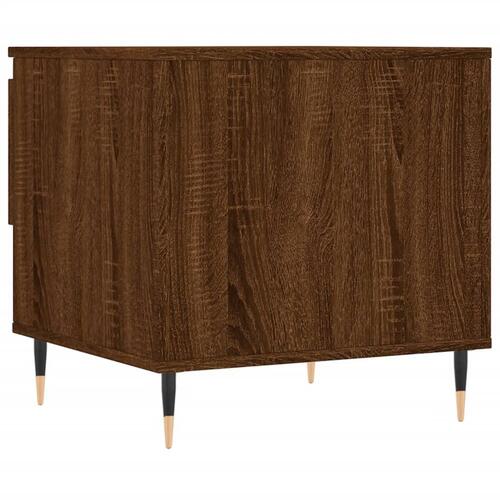 Sofaborde 2 stk. 50x46x50 cm konstrueret træ brun egetræsfarve