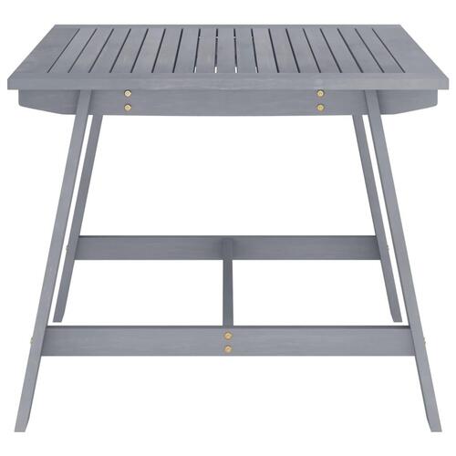 Havebord 88x88x74 cm massivt akacietræ grå
