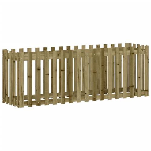 Højbed med stakitdesign 200x50x70 cm imprægneret fyrretræ