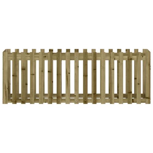 Højbed med stakitdesign 200x50x70 cm imprægneret fyrretræ
