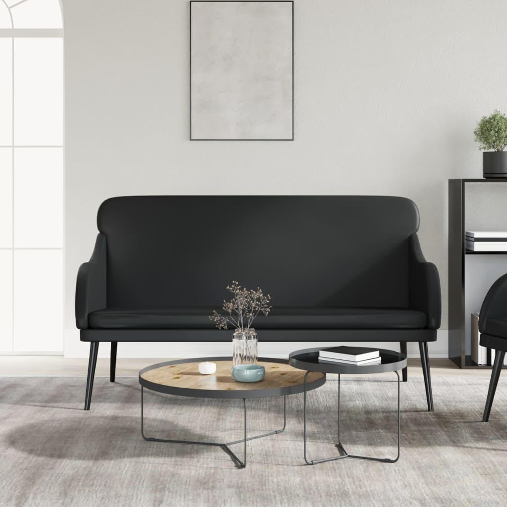 Bænk 110x76x80 cm kunstlæder sort