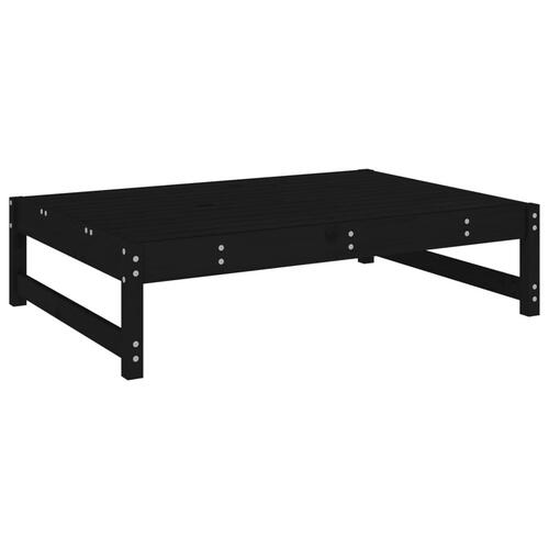 Udendørs fodskammel 120x80 cm massivt fyrretræ sort