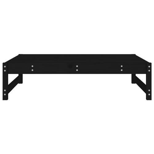 Udendørs fodskammel 120x80 cm massivt fyrretræ sort