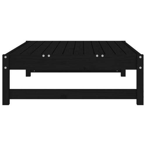 Udendørs fodskammel 120x80 cm massivt fyrretræ sort