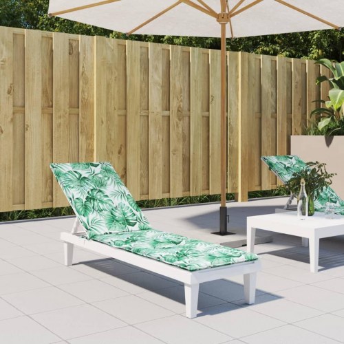 Hynde til skrivebordsstol oxfordstof bladmønster