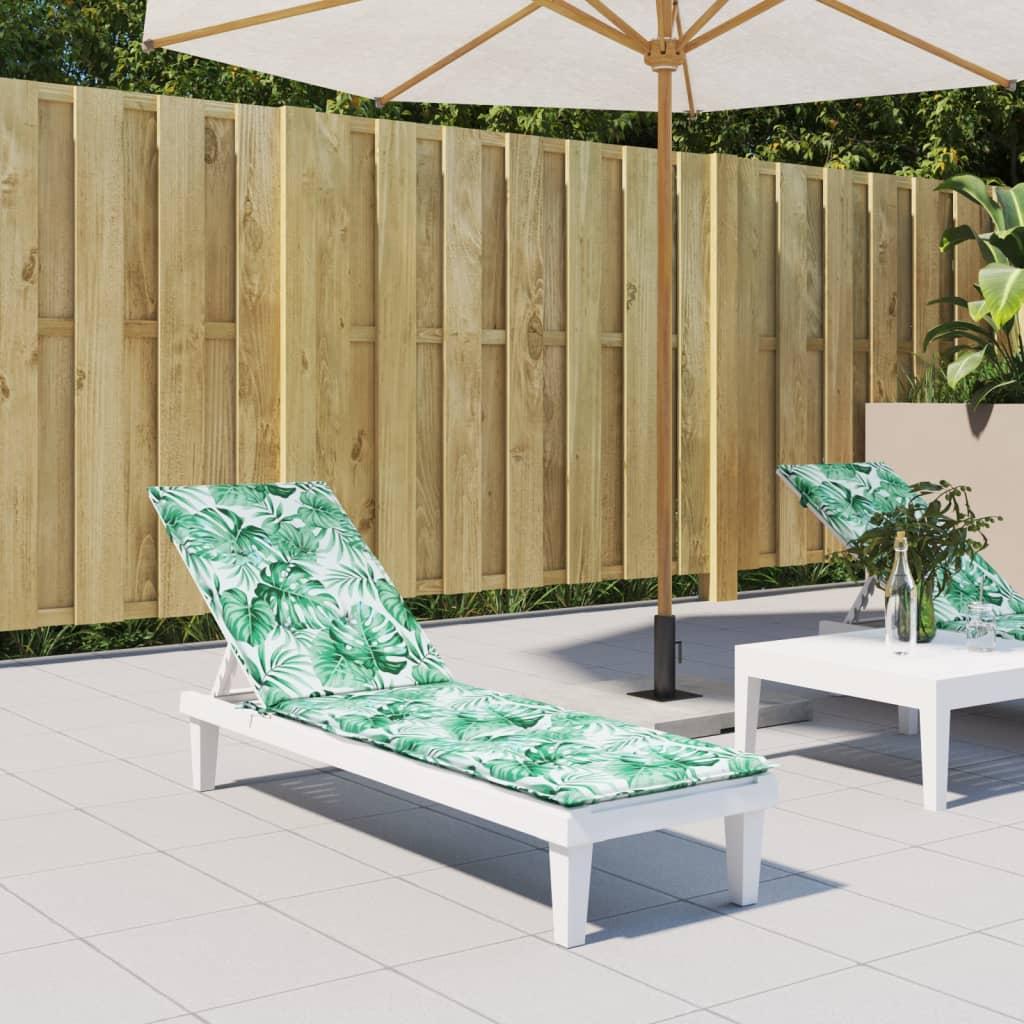 Hynde til skrivebordsstol oxfordstof bladmønster