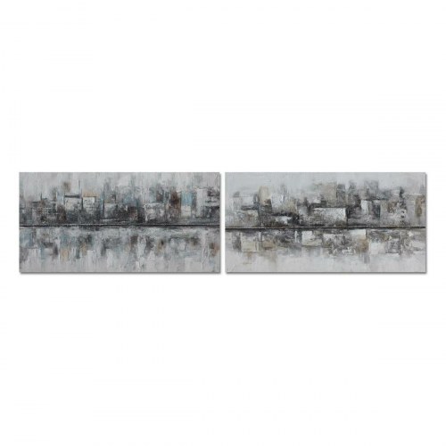 Håndmalet lærred - abstrakt, 120 × 60 cm