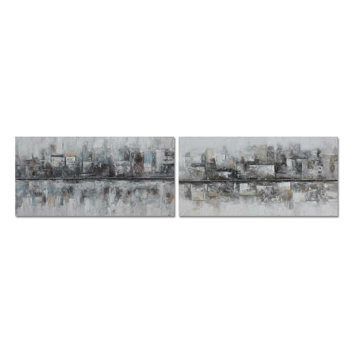 Håndmalet lærred - abstrakt, 120 × 60 cm