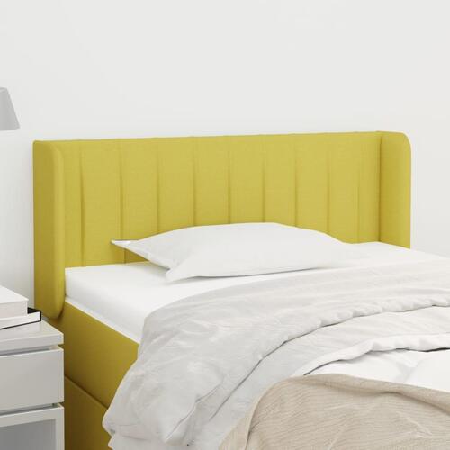 Sengegavl med kanter 103x16x78/88 cm stof grøn
