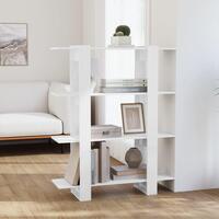 Bogskab/rumdeler 100x30x123,5 cm spånplade hvid højglans