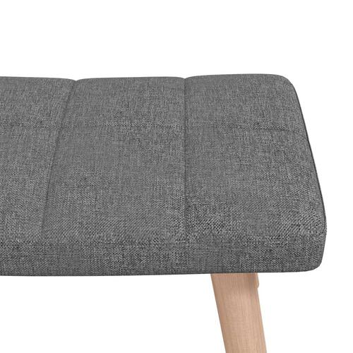 Gyngestol med fodskammel stof mørkegrå
