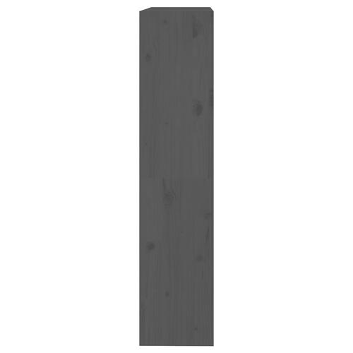 Bogreol/rumdeler 80x30x135,5 cm massivt fyrretræ grå
