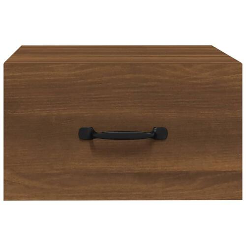 Væghængte sengeborde 2 stk. 35x35x20 cm brun egetræsfarve