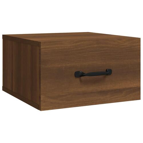 Væghængte sengeborde 2 stk. 35x35x20 cm brun egetræsfarve