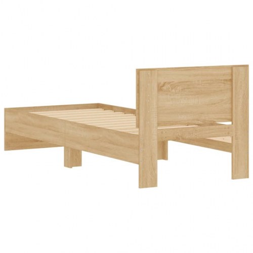 Sengeramme med sengegavl 90 x 200 cm - sonoma-eg