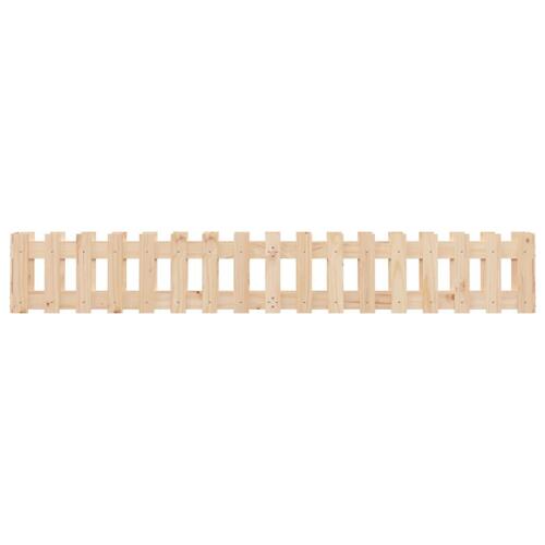 Højbed med stakitdesign 200x30x30 cm massivt fyrretræ