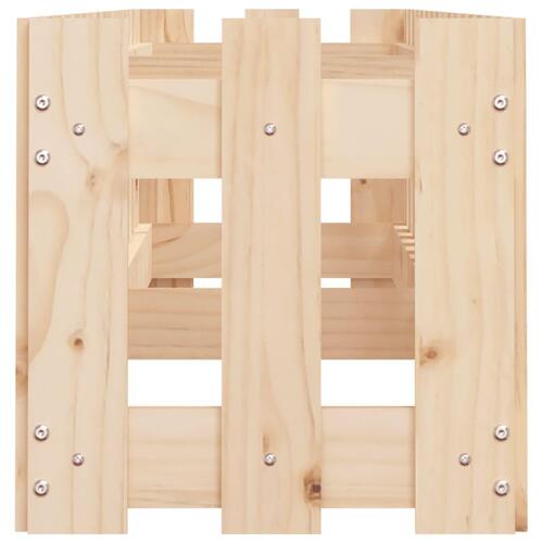 Højbed med stakitdesign 200x30x30 cm massivt fyrretræ