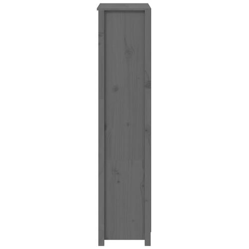 Skab 80x35x154 cm massivt fyrretræ grå